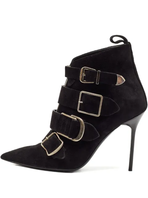 Burberry Pre-Owned 115mm suede buckled boots
