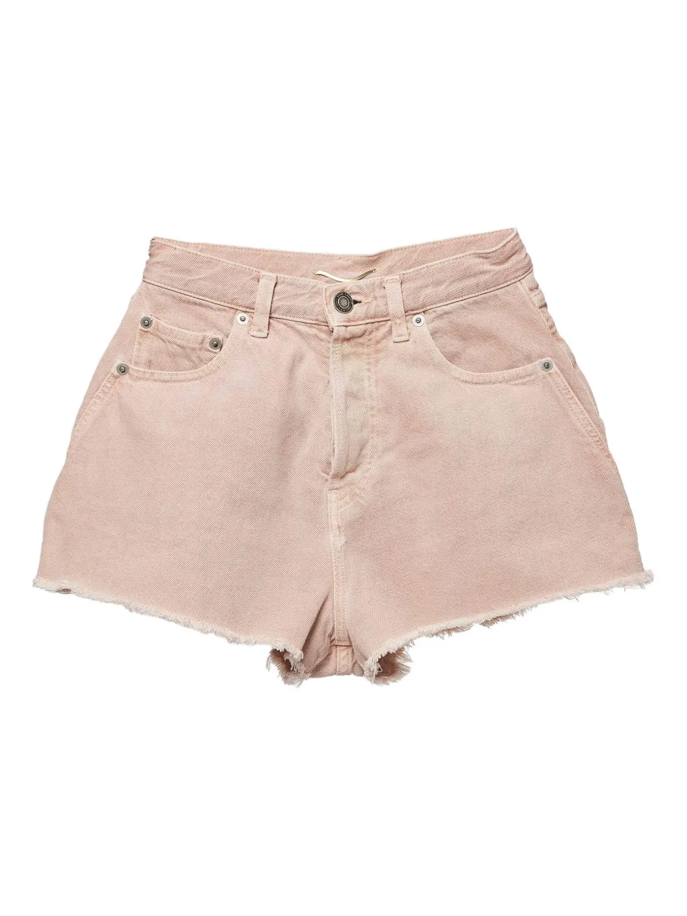 Saint Laurent Pre-Owned frayed-hem denim shorts | Pink | Image 1