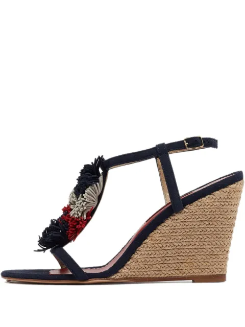 Carolina Herrera Vintage 90mm tassel wedge sandals