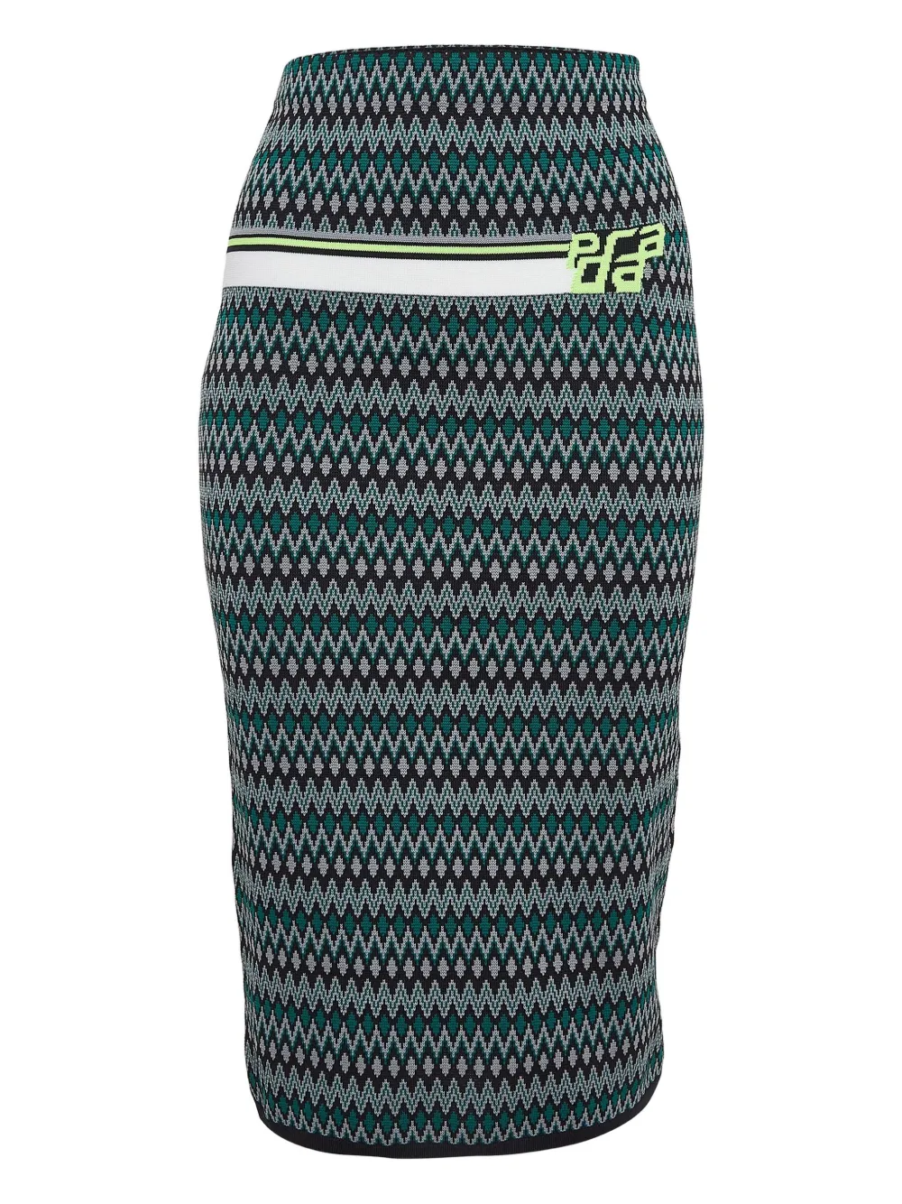 Prada Pre-Owned chevron-knit skirt | Grün | Image 1