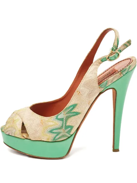 Missoni Pre-Owned 2023 135mm platform slingback sandals