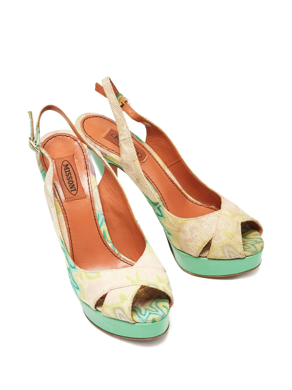 Missoni Pre-Owned 2023 135mm platform slingback sandals | Image 2