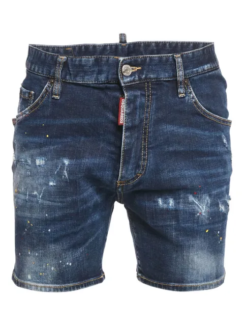DSQUARED2 pre-owned paint-splatter denim shorts 