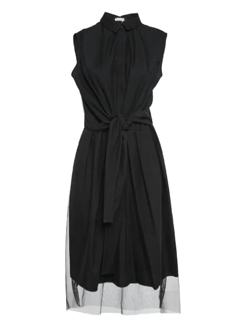 Brunello Cucinelli pleated tulle midi dress