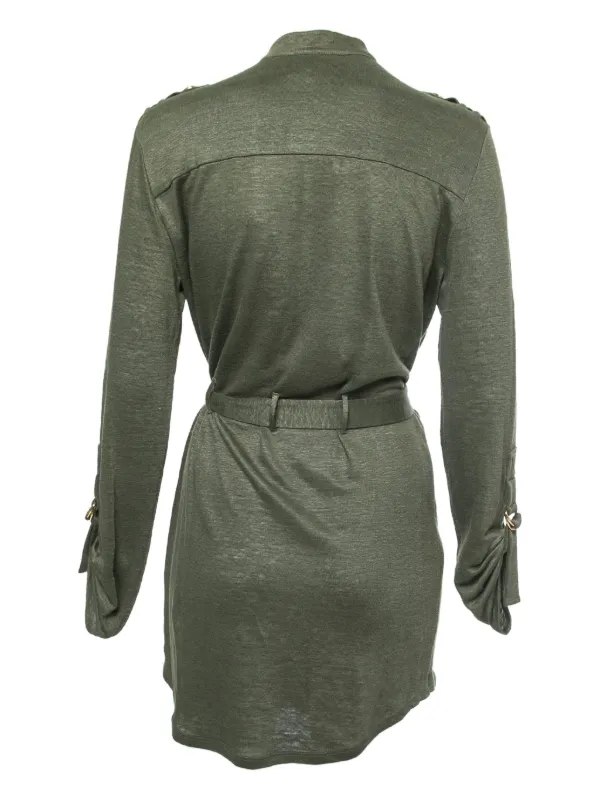 green emerald velvet dress Enola Green Belted Mini Dress RENTAL  Olivia Rubin