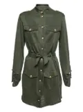 Balmain Pre-Owned belted mini dress - Green