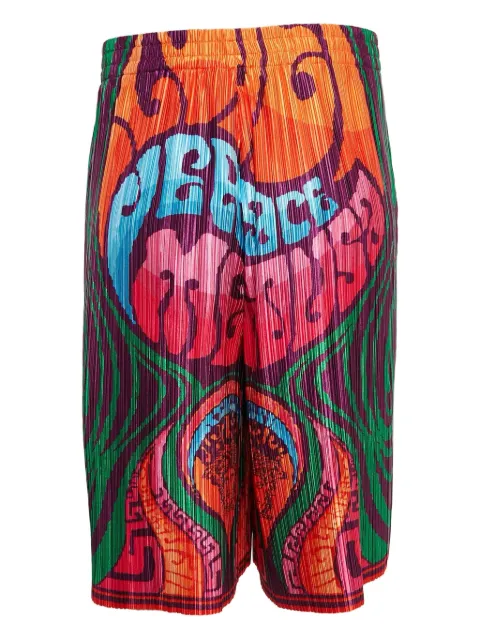Versace Pre-Owned printed pleated shorts