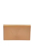 Saint Laurent Pre-Owned leather YSL logo clutch bag - Neutrals
