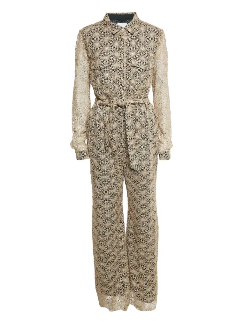 Ingie Paris lace-detailing jumpsuit 