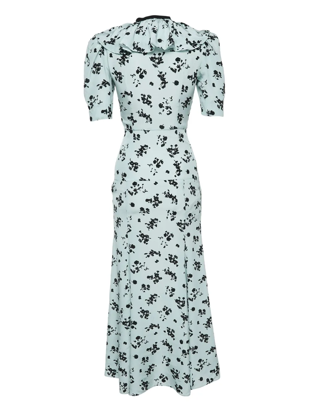 Alessandra Rich Pre-owned maxi-jurk met bloemenprint - Blauw