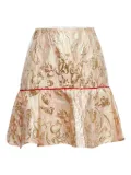 SANDRO floral-embroidered mini skirt - Pink