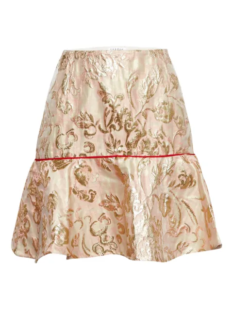 SANDRO floral-embroidered mini skirt 