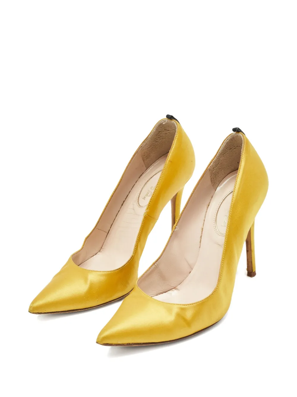 SJP by Sarah Jessica Parker Pumps met leren hak - Geel