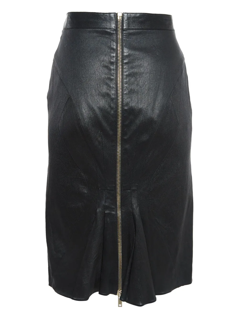 Givenchy Pre-Owned Kokerrok van lamsleer - Zwart