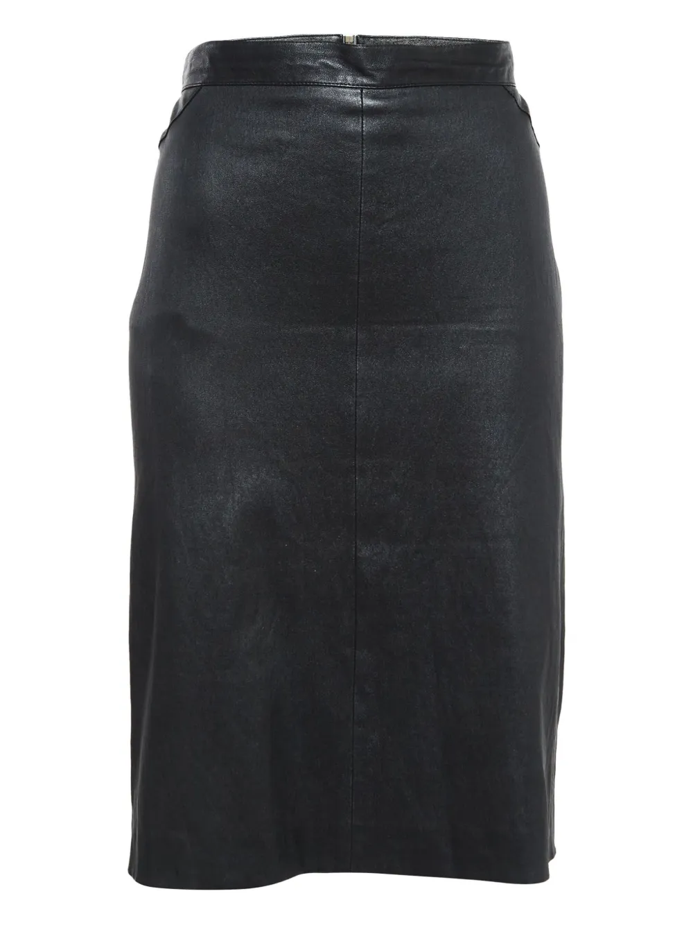 lambskin pencil skirt