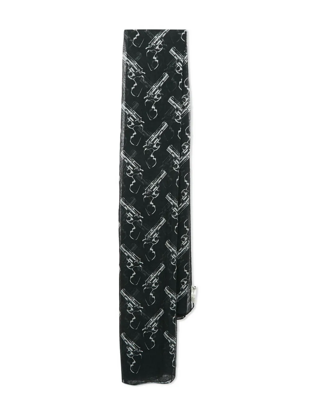 Saint Laurent Pre-Owned revolver-print scarf | Black | Image 1