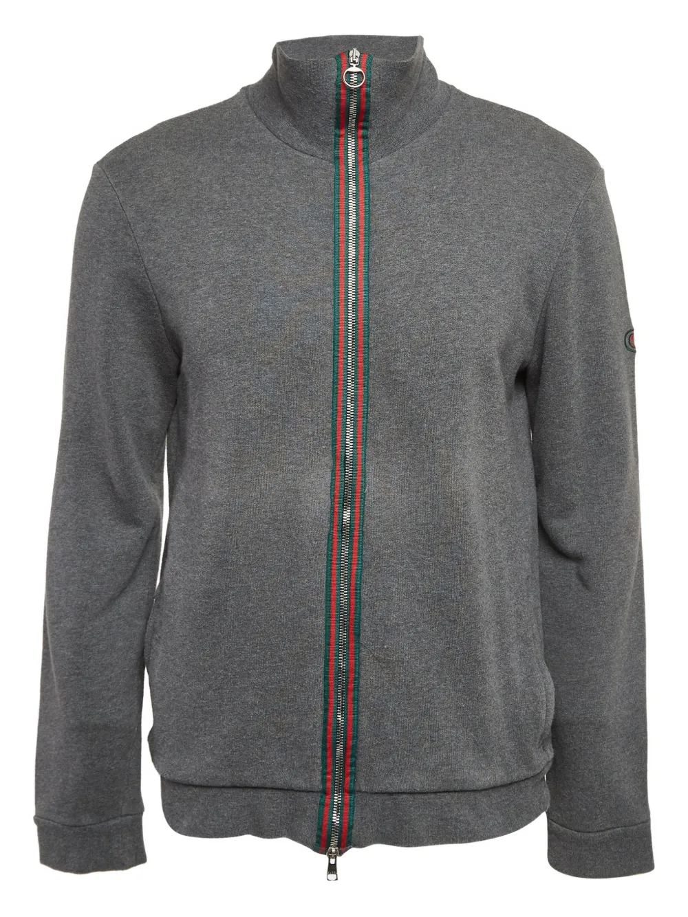 Gucci Pre-Owned full-zip Web-trim sweatshirt | Image 1