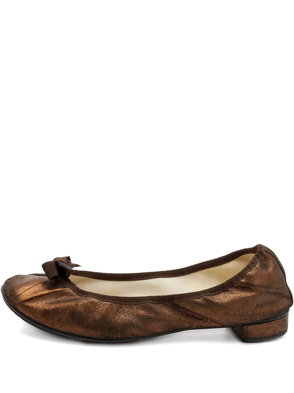 Repetto bow-detail ballet flats - Metallic