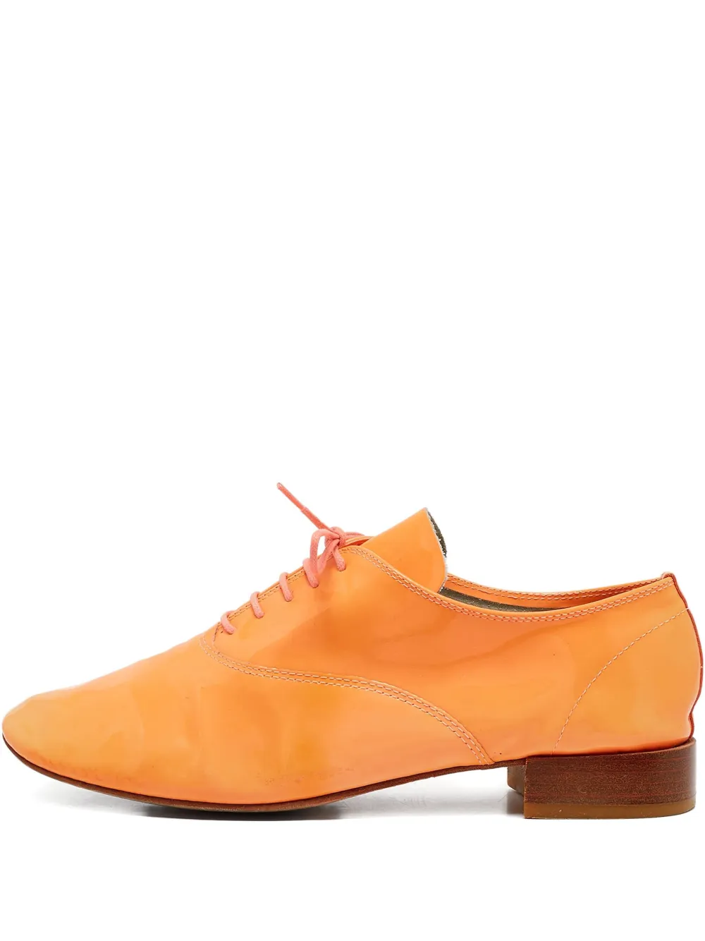 Repetto pre-owned patent leather Oxford shoes | Orange | Image 1