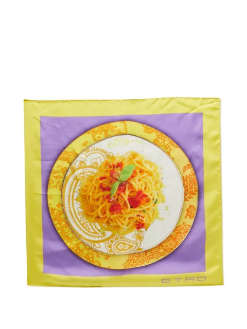 Etro Pre-Owned Einstecktuch mit Spaghetti-Print