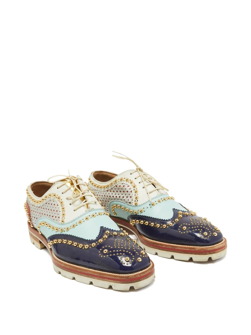 Christian Louboutin Pre-Owned studded leather Oxford shoes | Image 2