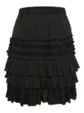 Maje ruffled midi skirt - Black