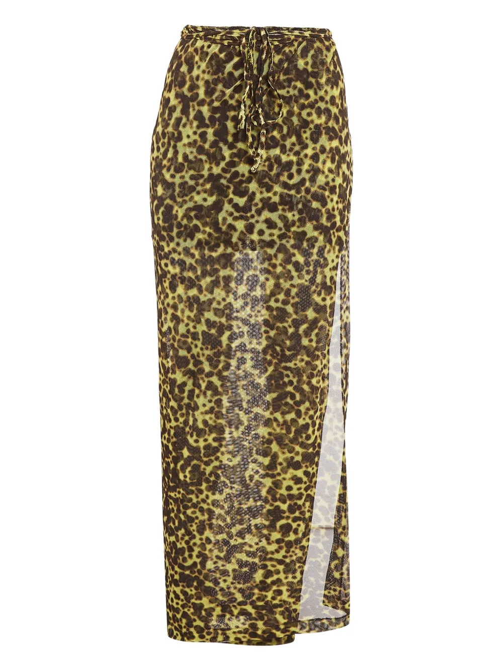 Versace Pre-Owned Mesh rok met luipaardprint - Geel