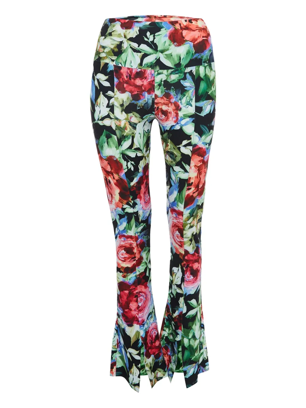 Norma Kamali Vintage floral-print trousers - ブラック Norma Kamali Vintage floral-print trousers - ブラック