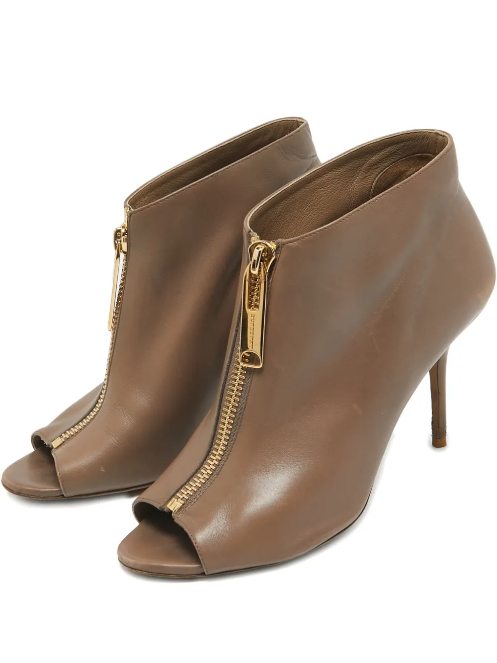 110mm zip-up peep-toe boots