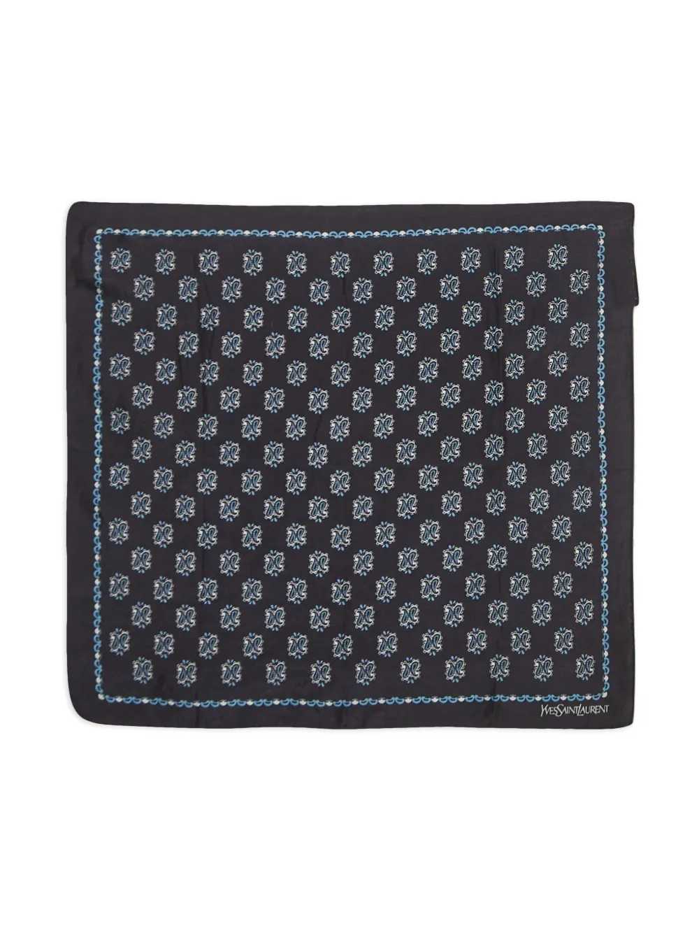 Saint Laurent Pre-Owned mascada con estampado de cachemira | azul | Image 1