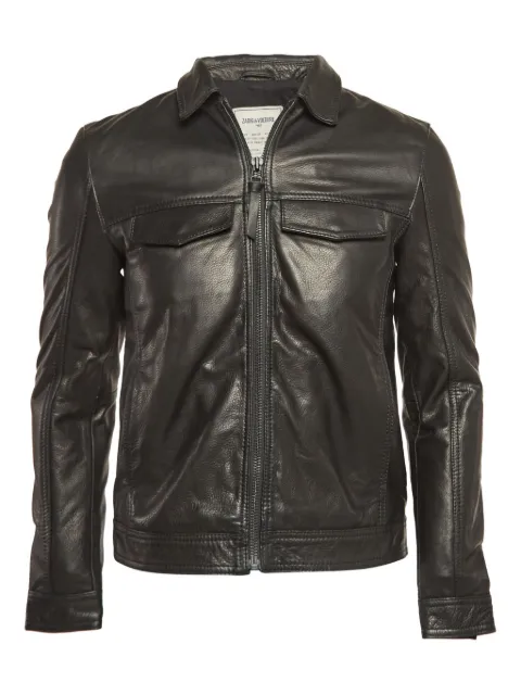 Zadig&Voltaire leather zip-up jacket