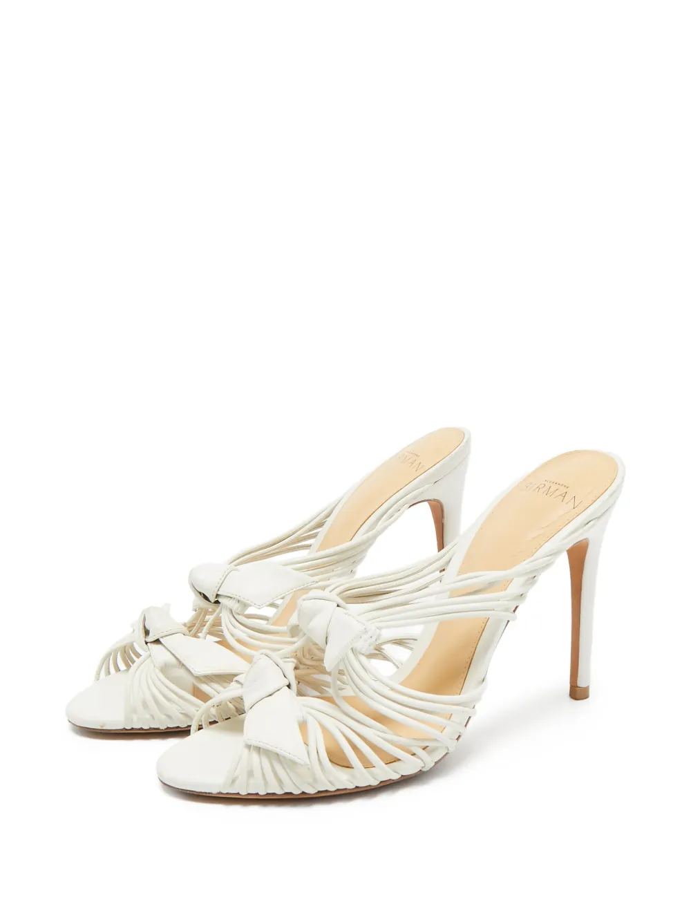 Alexandre Birman 100 mm sandalen met bandjes en strikdetail - Wit