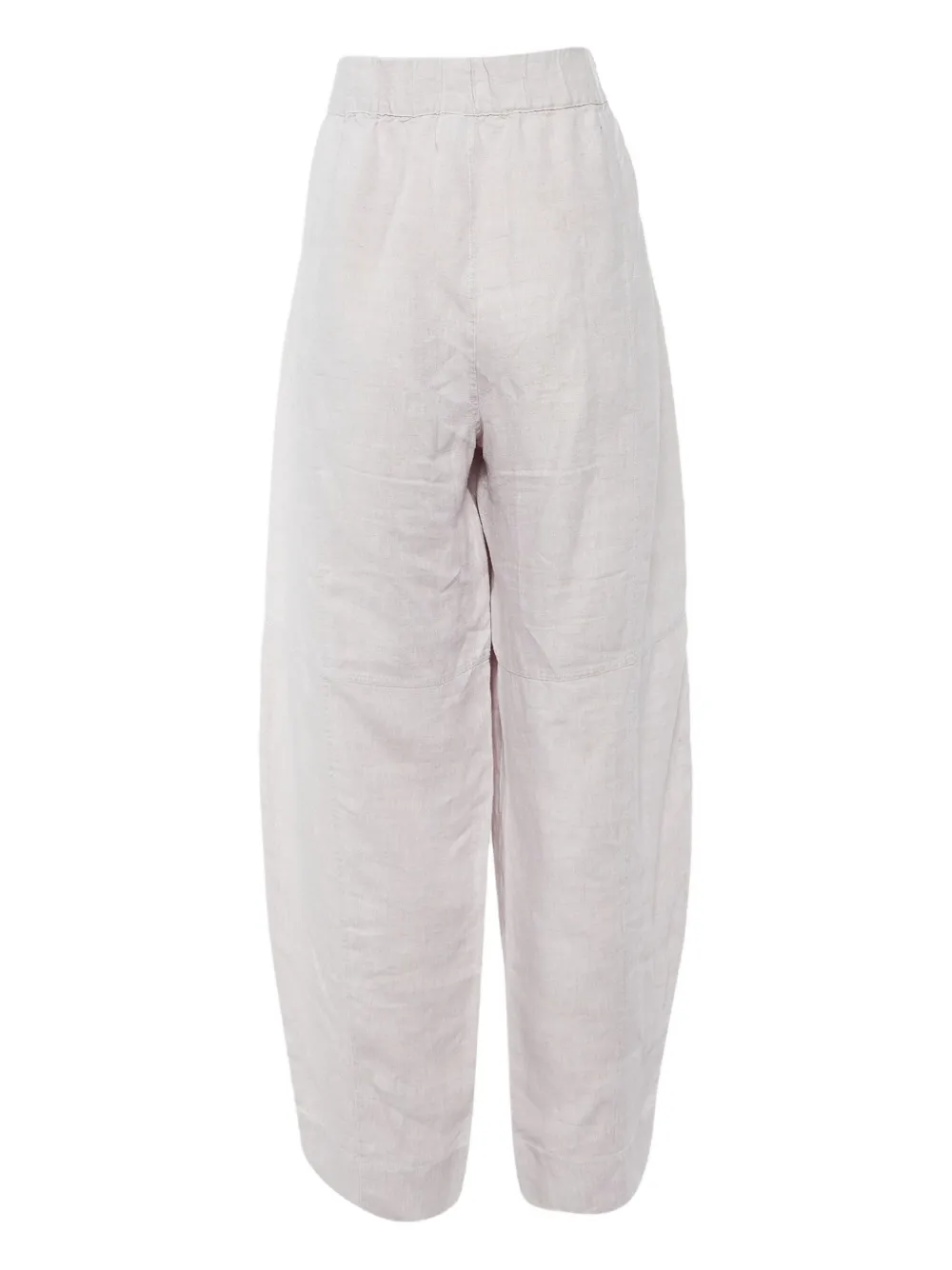 GANNI wide-leg hemp trousers - Toni neutri