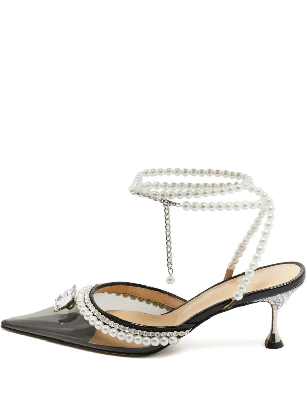 MACACH ビジュートリム　パンプス MACH & MACH ビジュートリム パンプス | ブラック | FARFETCH JP