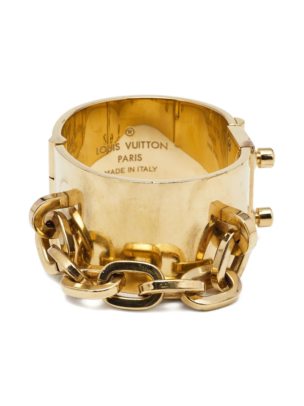 Louis Vuitton Pre-Owned Lock Me cuff bracelet - ゴールドトーン Louis Vuitton Pre-Owned Lock Me cuff bracelet - ゴールドトーン