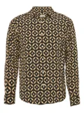 SANDRO geometric-print shirt - Brown