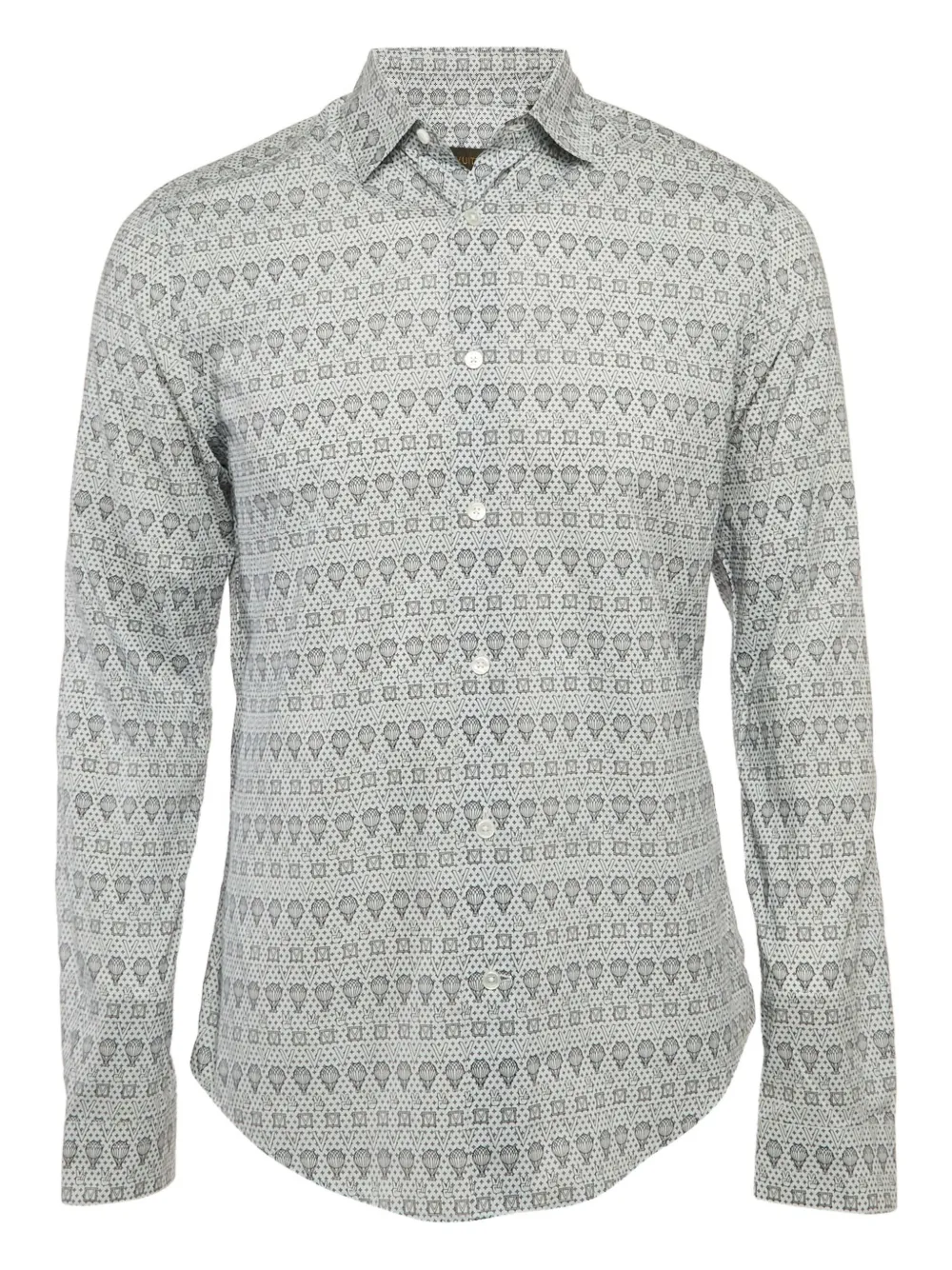 Louis Vuitton Pre-Owned hot air balloon-print shirt - ブルー Louis Vuitton Pre-Owned hot air balloon-print shirt - ブルー