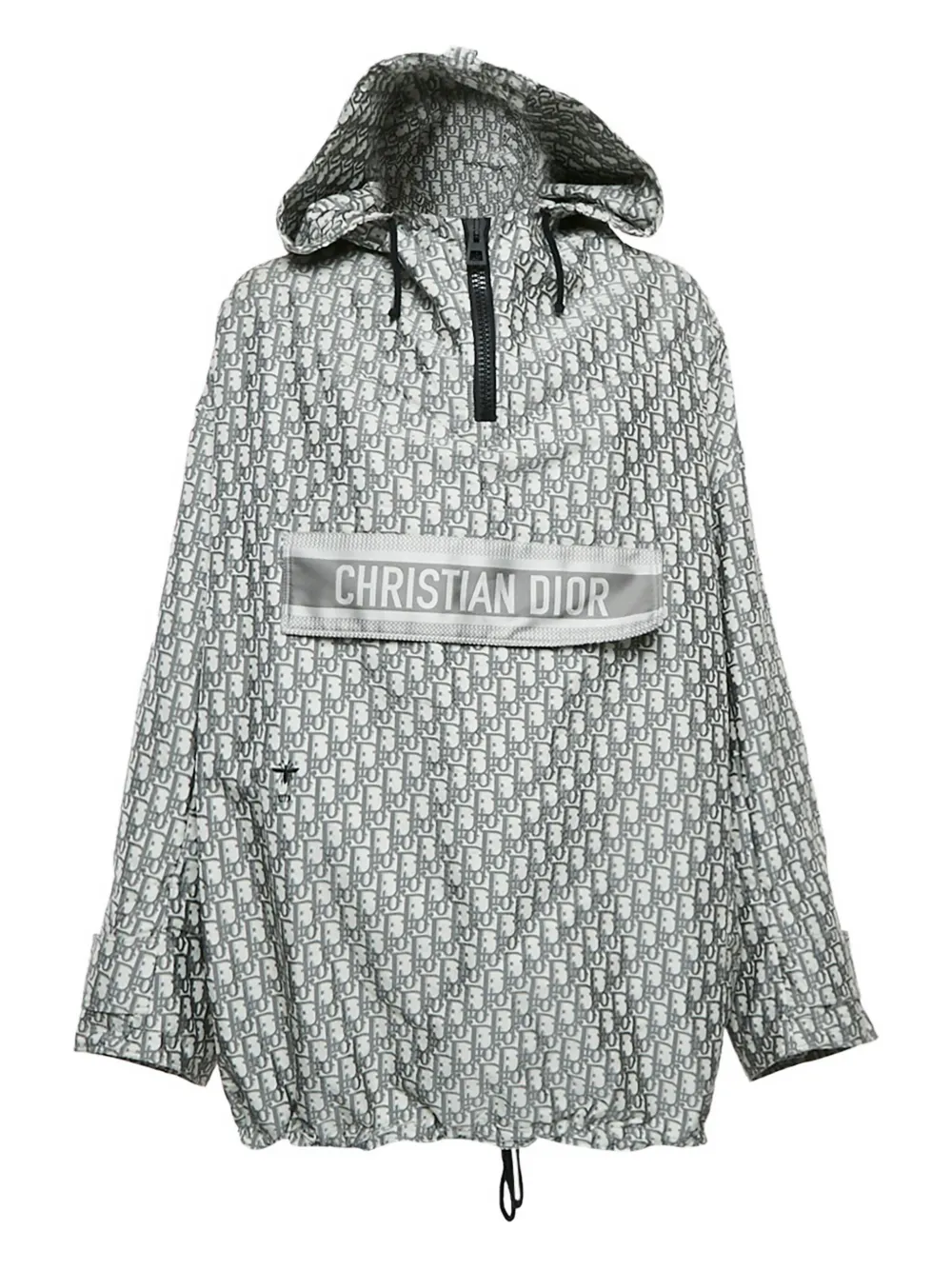 Christian Dior Pre-Owned hooded monogram jacket - グレー Christian Dior Pre-Owned hooded monogram jacket - グレー