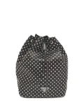 Prada Pre-Owned crystal embellishment drawstring bucket bag - Black