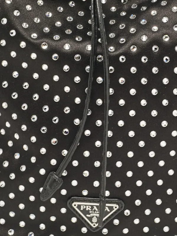 Prada Pre-Owned ビジュートリム バケットバッグ | ブラック