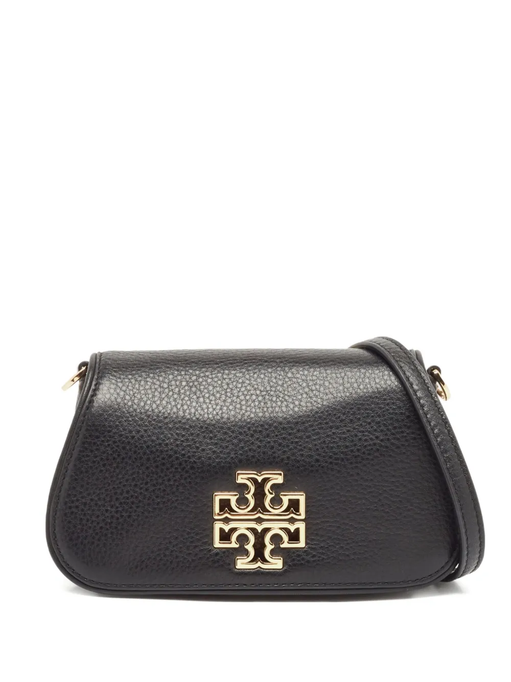 Tory Burch mini Britten leather flap cross body bag - ブラック Tory Burch mini Britten leather flap cross body bag - ブラック