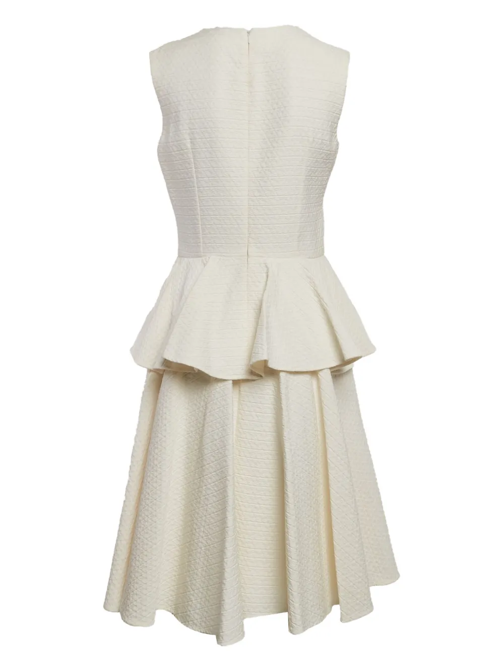 Alexander McQueen Pre-Owned Peplum midi-jurk met textuur - Wit