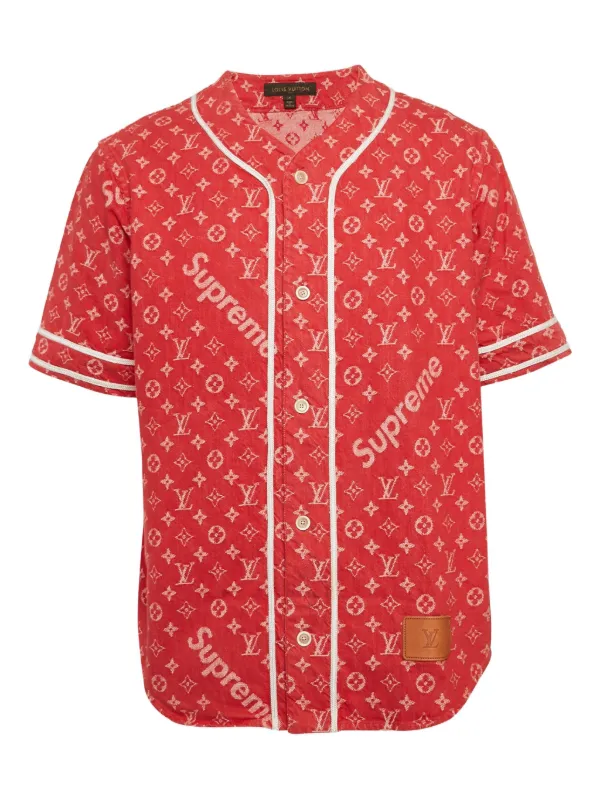 Louis Vuitton Pre-Owned x Supreme モノグラム シャツ | レッド