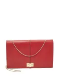 Fendi Pre-Owned chain-strap leather clutch bag - Red