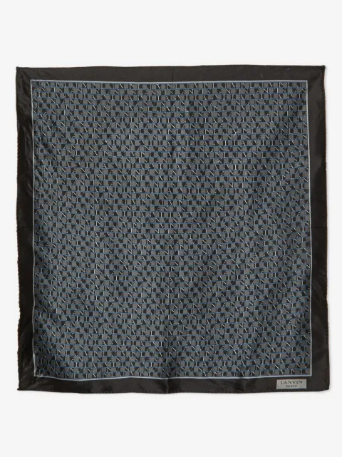 Lanvin Pre-Owned monogram-print silk pocket square