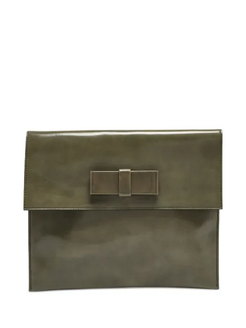 Marni Pre-Owned 보우 디테일 레더 클러치