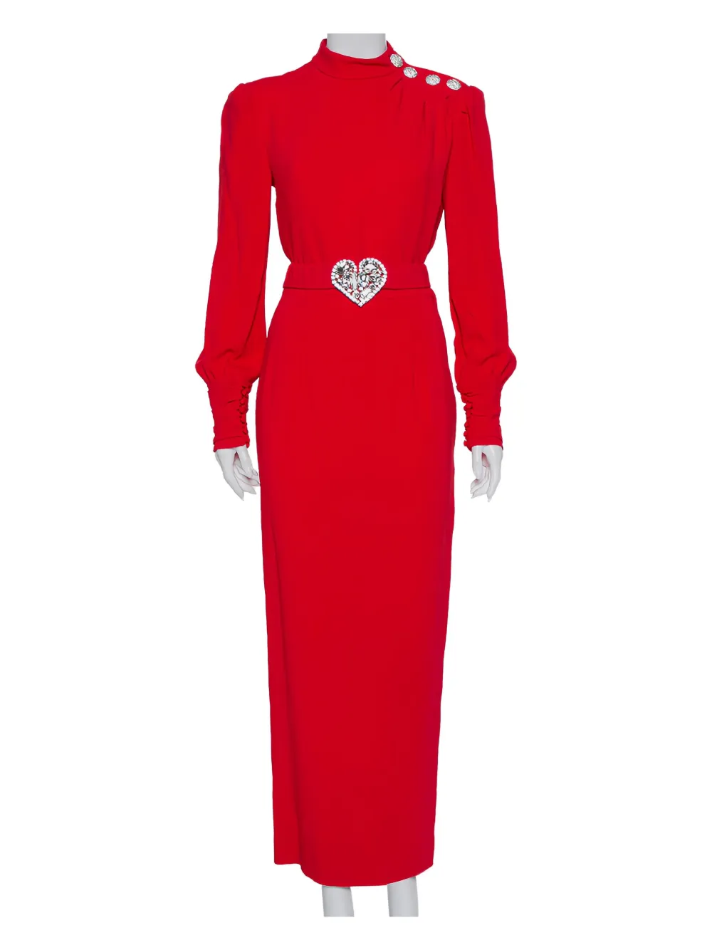 Alessandra Rich Abito con strass - Rosso