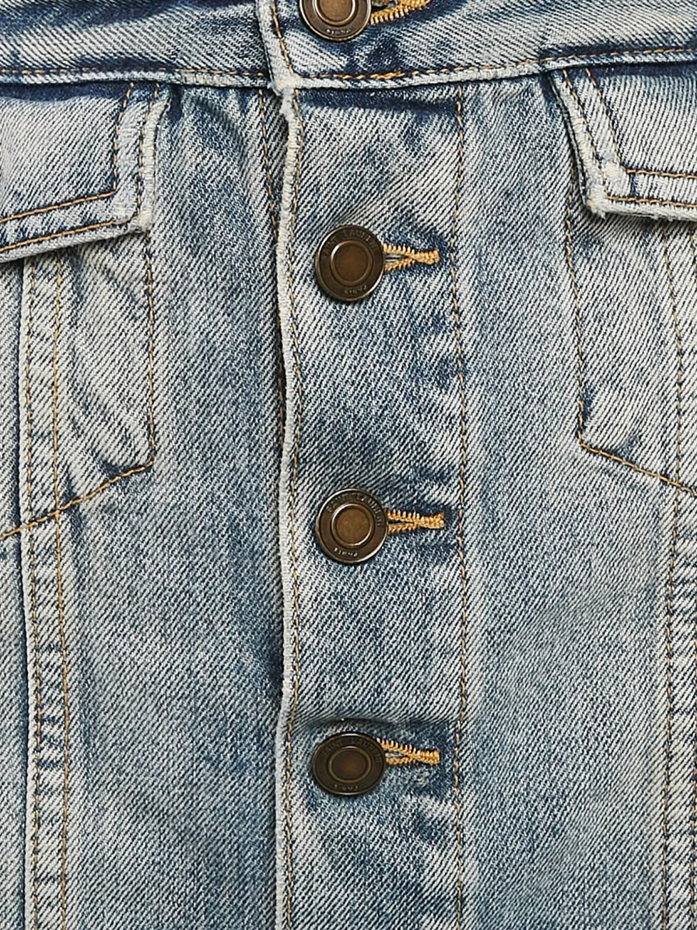 Pre-owned Saint Laurent Denim Skirt In Blue