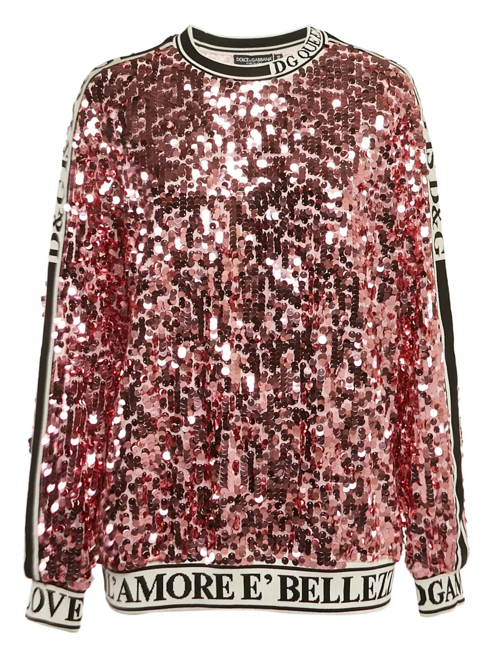Pre-owned Dolce & Gabbana Sequin-embellished Top In Pink