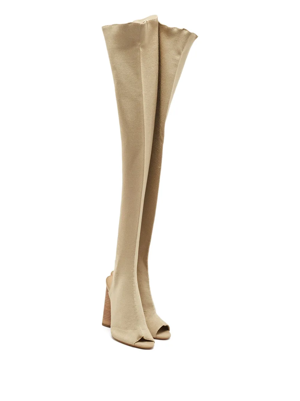 Adidas Yeezy 2024 gebreide laarzen met open neus - Beige